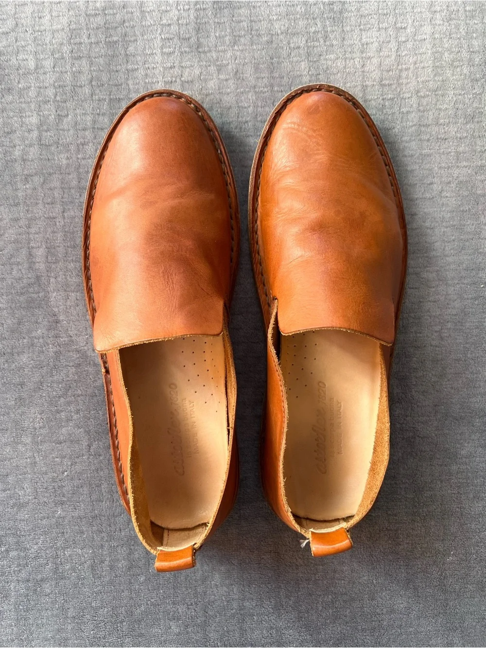 Astorflex Patnoflex Slip On Loafers Brown Leather Mens Size 42 EU 9 US Barefoot